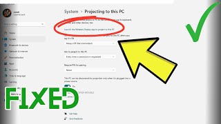 How to Fix Wireless Display projecting to this pc not working windows 11 [upl. by Cassilda]