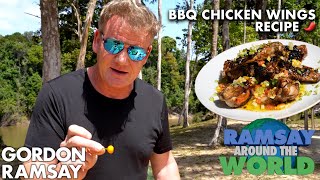 Are Gordon Ramsays Chicken Wings Spicy Enough for The Hot Ones  Ramsay Around the World [upl. by Irtak]