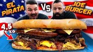 El BOCADILLO GIGANTE en USA  EL PIRATA vs JOE BURGER [upl. by Alane]