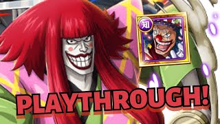 OPTC 4 BUGGY TEAMS TM KANJURO DOES DEATH DAMAGE トレクル Playthrough for Treasure Map [upl. by Karissa]