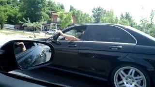 Mercedes Benz C63 AMG vs Mercedes Benz SL63 AMG Albania part 1 [upl. by Dira]