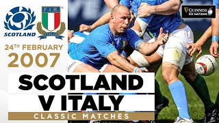 Italy Shock Scotland In Their First Away Win  Classic Highlights  2007  Guinness Six Nations [upl. by Dauf]