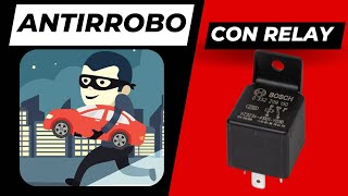 como poner un corta corriente o antirrobo para auto con un rele o relay [upl. by Rolyks]