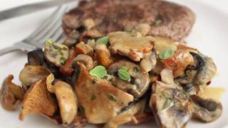 Creamy Wild Mushroom Ragout Recipe  Mushrooms Stewed with Creme Fraiche [upl. by Ueihttam]