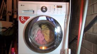 LG F1222TD Direct Drive Washing Machine  cotton quick prewash [upl. by Sirtemed43]