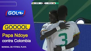 Vea el gol de Papa Ndoye hoy en Colombia vs Senegal por el Mundial de Fútbol Playa [upl. by Gwenni]