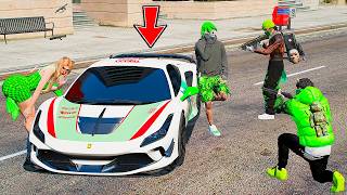 Saquea El Ferrari F8 Del Clan Verde y Me infiltro su Base Gta 5 RP [upl. by Lang977]