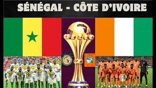 SÉNÉGAL  CÔTE DIVOIRE  CHOC DES 18ÈME DE LA CAN 2024 LES LIONS DE LA TERANGA VS AUX ÉLÉPHANTS [upl. by Einatirb]