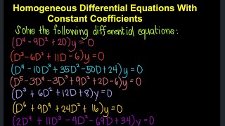 Homogeneous Differential Equations With Constant Coefficients TagalogFilipino Math [upl. by Onilegna]