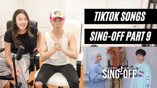 SINGOFF TIKTOK SONGS PART 9 REACTION W MY SISTER Reza Darmawangsa vs Eltasya Natasha [upl. by Zat318]