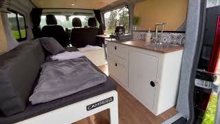 Roomtour CAMPERIA COMPACT Camper Campervan Opel Vivaro Renault Trafic Fiat Talento Wohnmobil [upl. by Battiste]