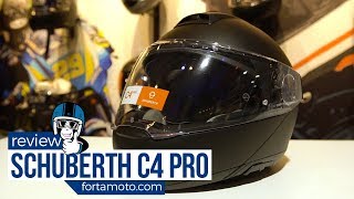 Schuberth C4 PRO motorcycle helmet unboxing amp review  FortaMotocom [upl. by Anoif]