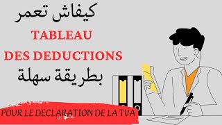 Comment remplir le tableau des deductions [upl. by Horatia]