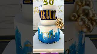 2 Tier Golden Birthday Theme CakeSoft FrostingBall ToppersChocolate DripCustomized Name 🥰 [upl. by Eelatan]