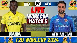 Live AFG Vs UGA T20 World Cup Match 5  Cricket Match Today  UGA vs AFG live live [upl. by Benkley]