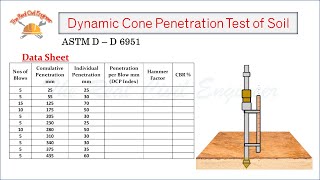 Dynamic Cone Penetration Test Undisturbed and Compacted Pavements Material  DCP [upl. by Woodsum]