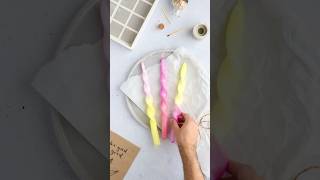 DIY Dip Dye Stabkerzen ➡️ Anleitung zum Kerzen selbst färben [upl. by Alleon]