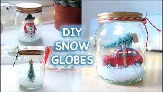 3 Easy DIY Snow Globes Waterless  Jtru Designs [upl. by Sandra]