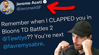 JeromeASF CHALLENGED us to Bloons TD Battles 2 [upl. by Onahpets]