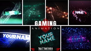 Editable Intro Templates After Effects 2024 New Gaming Intro Amazing Text Intro Animation [upl. by Rehoptsirhc]