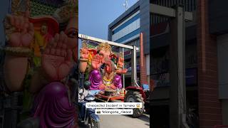 Unexpected Incident in Tarnaka  Huge bappa Idol stuck youtubeshorts shorts bappa ganesh 2024 [upl. by Smeaj210]