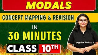 MODALS in 30 Minutes  Mind Map Series for Class 10th [upl. by Templia]