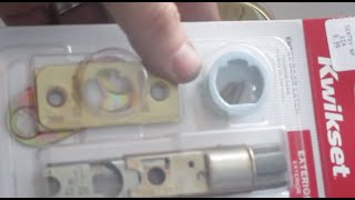 Kwikset Door latch How to Replace stuck Exterior door Deadlatch [upl. by Fabiolas]