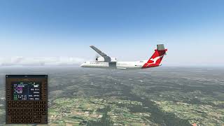 FlyJSim Q400 RNAV Approach Vectors to Final Sydney RNP 16R Approach [upl. by Anirrak]