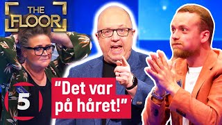 Tävlingen om kända programledare avgörs i sista sekunden  The Floor Sverige  Kanal 5 Sverige [upl. by Goldie]