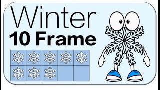 Winter Ten Frame Subitizing Math Brain Break Game [upl. by Giglio]