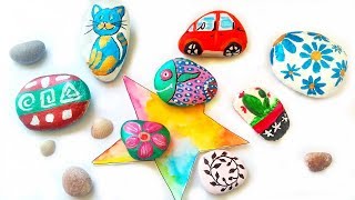 Colorful Rock Painting Ideas For Garden Decor  DIY Stone Art Crafts [upl. by Onahpets895]