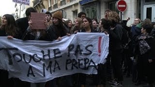 Mobilisation des classes prépas contre la réforme Peillon [upl. by Nerret]