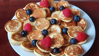 5 Minuten Mini Pancakes  Mini Pancakes Rezept [upl. by Mead818]