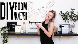 BUDGET KITCHEN MAKEOVER  Home Decor Haul  DIY Coffee Bar [upl. by Ahsieym]