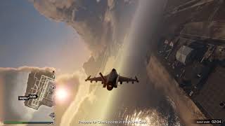 GTA 5 ONLINE LAZER VS B11STRIKEFORCE amp HYDRA DOGFIGHT  F4D [upl. by Goetz]