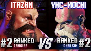 SF6 ▰ ITAZAN 2 Ranked Zangief vs YHCMOCHI 2 Ranked Dhalsim ▰ High Level Gameplay [upl. by Afinom286]