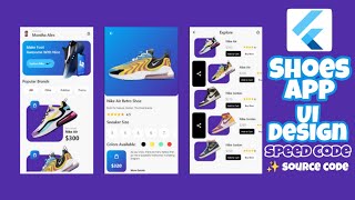 Flutter UI Practicing  Flutter Shoes App UI Design [upl. by Fitzsimmons]