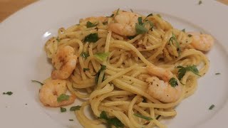 Garnelenpasta mit Knoblauch und Chilli  Spaghetti mit Garnelen Rezepte [upl. by Scherle]