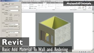 Revit Beginner How To Add Material And Rendering Basic [upl. by Oster]