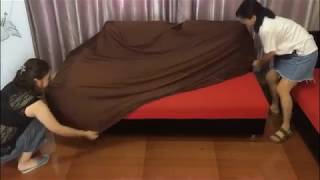 How to install universal sofa cover on L shaped sofa [upl. by Risteau489]