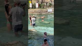 Pamukkale Cleopatra Pool Summer Holiday Hot Day pamukkale [upl. by Kinsman]