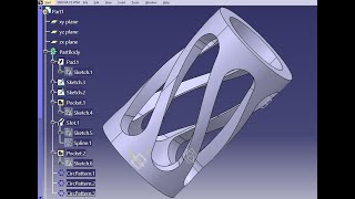 How to create a mechanical part using CATIA Part Design and Generative Shape Design 71 [upl. by Sitoeht]