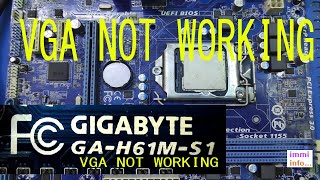 GIGABYTE GA H61M S1 VGA PORT NOT WORKING [upl. by Apollo]