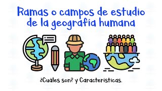 🌎 Ramas de estudio de la Geografía Humana o Antropogeografía 👩‍🏫 ¿Cuáles son 🗺 Fácil y Rápido [upl. by Rehotsirk]