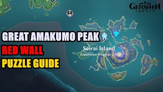 Great Amakumo Peak Red Wall Puzzle Genshin Impact [upl. by Caleb531]