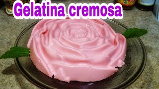 Gelatina de fresa con queso Filadelfia en forma de rosa🌹🌹 [upl. by Milka544]