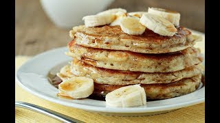 Recette facile de pancakes à la banane et aux flocons davoine [upl. by Biddle]