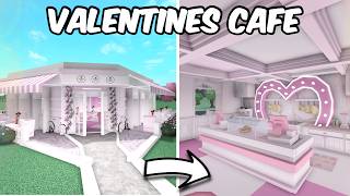 BUILDING A VALENTINES CAFE IN BLOXBURG [upl. by Jovita]