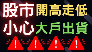 股市開高走低，小心大戶出貨 美股ETF台積電三大法人通膨台幣美元存股股票配息 082624【宏爺講股】 [upl. by Statis]