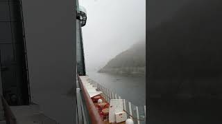 Mit AIDA Perla nach Geiranger mit Schneefall [upl. by Aihtela]